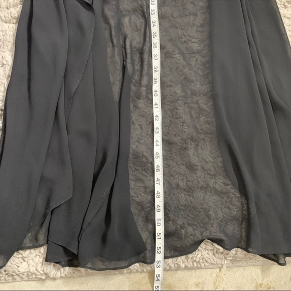 Aidan Mattox Silver And Black High Low Chiffon Overlay Sequin Sleeveless Dress - Picture 12 of 14